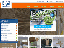 Tablet Screenshot of printbox.co.nz